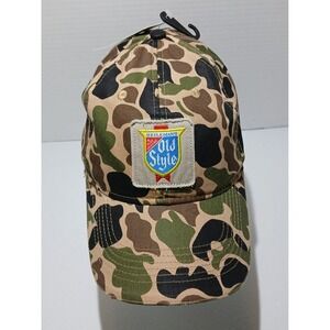New Heileman's Old Style Camo Snapback Cap Hat Beer Gift #1409
